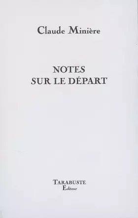 Couverture du produit · Notes sur le départ