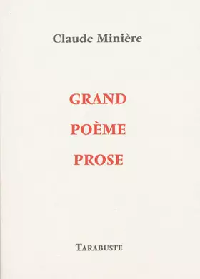 Couverture du produit · Grand poème prose