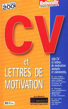 Couverture du produit · CV et lettres de motivation. Le guide 2001