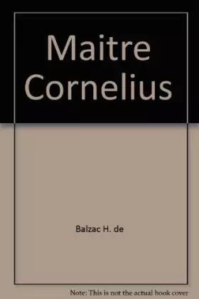 Couverture du produit · Maitre cornelius