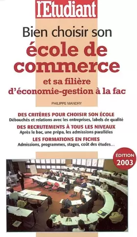Couverture du produit · Bien choisir son école de commerce 2003