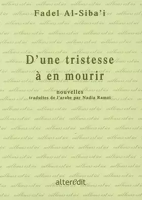 Couverture du produit · D'une tristesse à en mourir