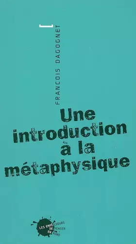 Couverture du produit · Une introduction à la métaphysique