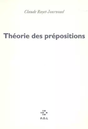 Couverture du produit · Théorie des prépositions
