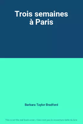 Couverture du produit · Trois semaines à Paris