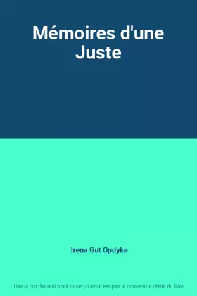 Couverture du produit · Mémoires d'une Juste