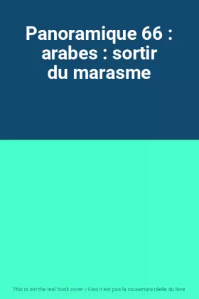 Couverture du produit · Panoramique 66 : arabes : sortir du marasme