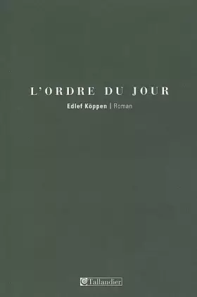 Couverture du produit · L'ordre du jour