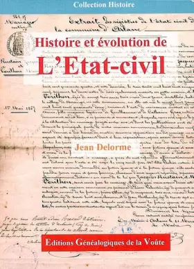 Couverture du produit · Histoire et évolution de l'état civil