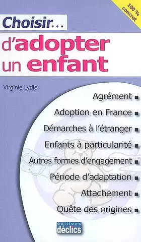Couverture du produit · Choisir... d'adopter un enfant