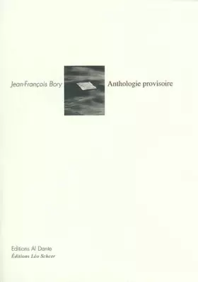 Couverture du produit · Anthologie provisoire