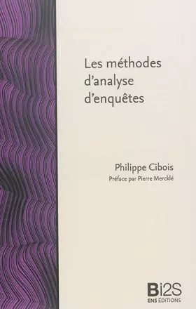 Couverture du produit · Les méthodes d'analyse d'enquêtes