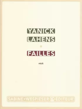 Couverture du produit · Failles