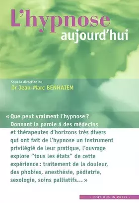 Couverture du produit · L'hypnose aujourd'hui