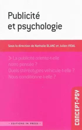 Couverture du produit · Publicité et psychologie