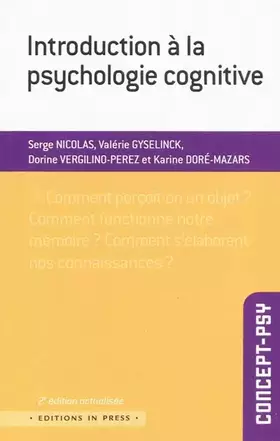 Couverture du produit · Introduction à la psychologie cognitive