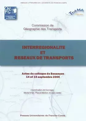 Couverture du produit · Interregionalité et réseaux de transports