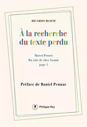 Couverture du produit · A la recherche du texte perdu
