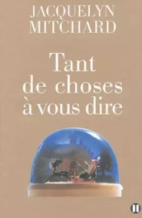 Couverture du produit · Tant de choses à vous dire