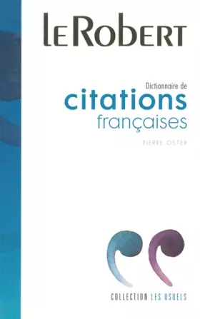 Couverture du produit · Dictionnaire de citations françaises