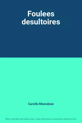 Couverture du produit · Foulees desultoires