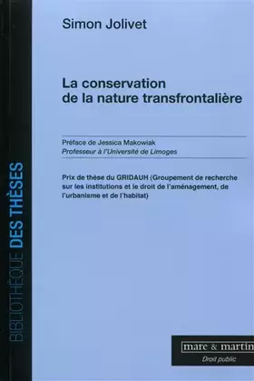 Couverture du produit · La conservation de la nature transfrontalière