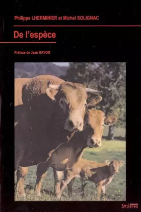 Couverture du produit · De l'espèce