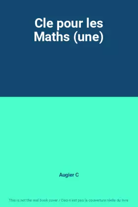 Couverture du produit · Cle pour les Maths (une)