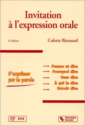 Couverture du produit · Invitation à l'expression orale, 6e édition