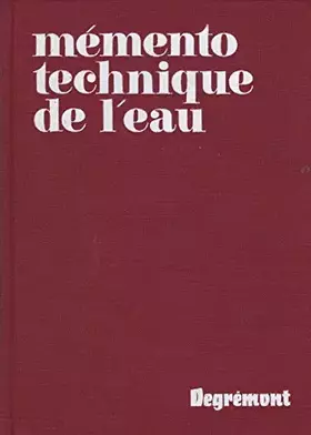 Couverture du produit · Mémento technique de l'eau