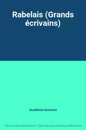 Couverture du produit · Rabelais (Grands écrivains)
