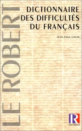 Couverture du produit · Dictionnaire des difficultés du français