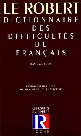 Couverture du produit · Dictionnaire Des Difficultes Du Francais