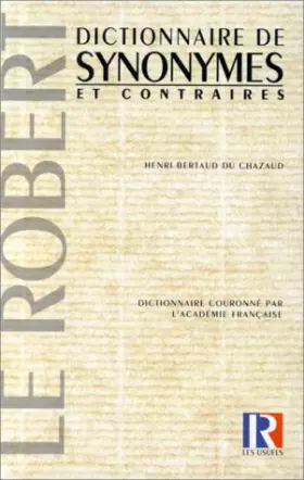 Couverture du produit · Dictionnaire des synonymes et contraires