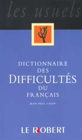 Couverture du produit · Dictionnaire des difficultés du français