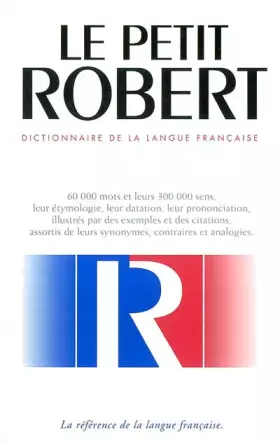 Couverture du produit · Petit Robert de la langue française