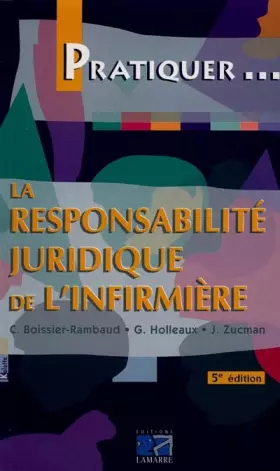 Couverture du produit · RESPONSABILITE JURIDIQUE DE L'INFIRMIERE