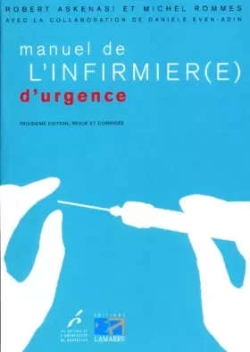 Couverture du produit · MANUEL DE L INFIRMIERE D URGENCE