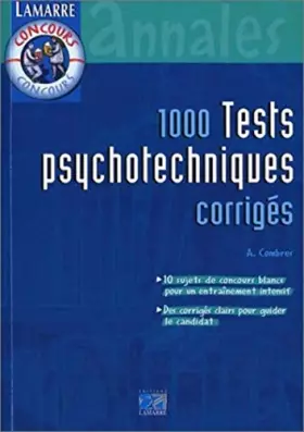 Couverture du produit · 1000 tests psychotechniques corrigés