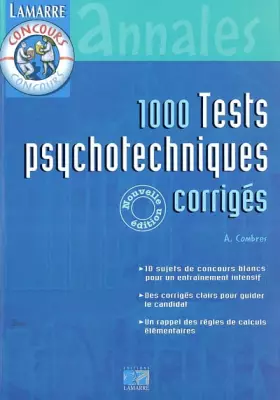 Couverture du produit · 1000 Tests psychotechniques corrigés