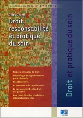 Couverture du produit · Droit, responsabilité et pratique du soin