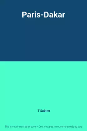 Couverture du produit · Paris-Dakar