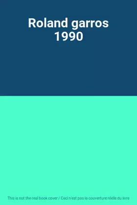 Couverture du produit · Roland garros 1990
