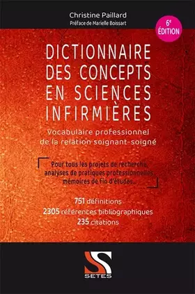 Couverture du produit · Dictionnaire des concepts en sciences infirmières 6e ed