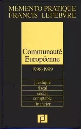 Couverture du produit · Communauté européenne 1998-1999