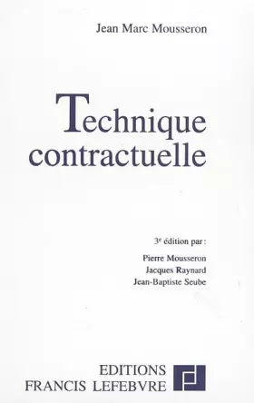 Couverture du produit · Techniques contractuelles