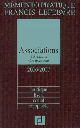 Couverture du produit · Associations : Fondation, Congrégations