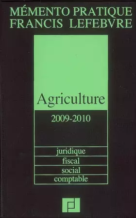 Couverture du produit · Agriculture