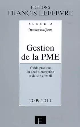 Couverture du produit · GESTION DE LA PME 2009/2010