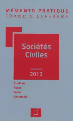Couverture du produit · Sociétés civiles